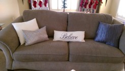 Christmas decor believe pillow