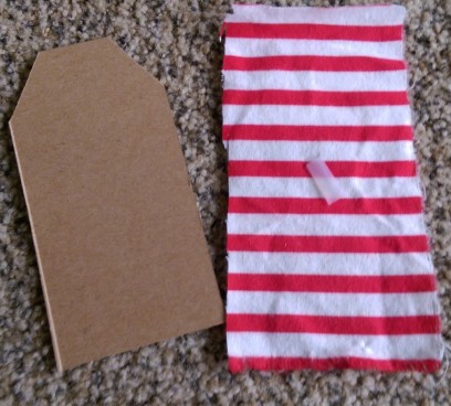 Supplies for recycled cardboard gift tags