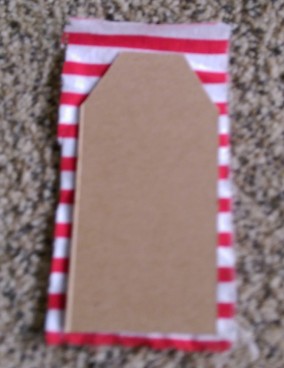 Supplies for recycled cardboard gift tags