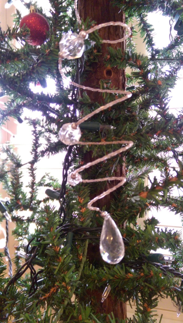 Christmas tree crystal spirals